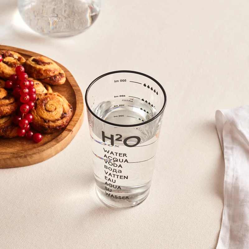 Karaca H2O Schwarzes Erfrischungsgetränkglas, 570 Ml