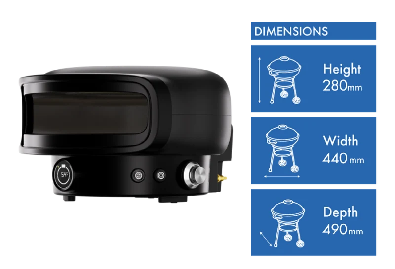 Everdure Kiln P 13-inch Portable Pizza Oven LPG / Propane - Black