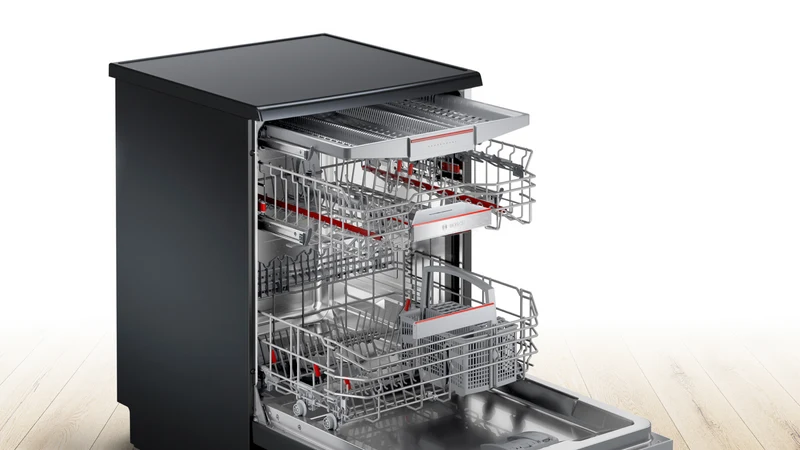 Bosch Series 6 Freestanding Dishwasher Black Inox