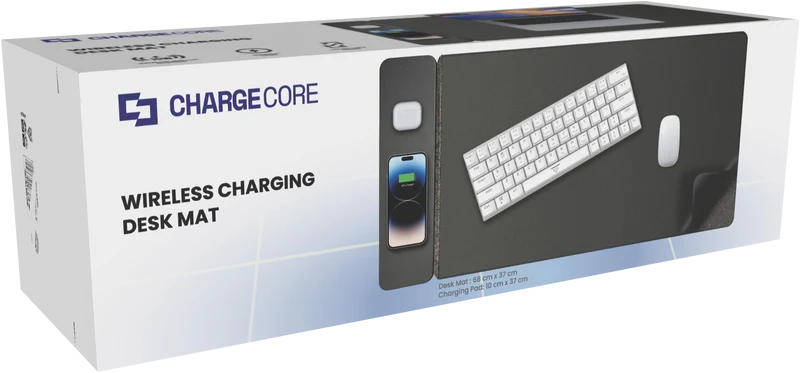 Laser ChargeCore Wireless Charging Desk Mat (Black)