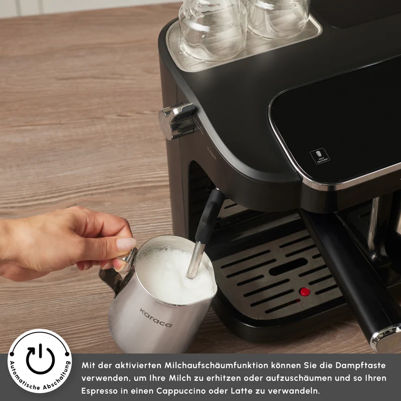 Karaca Hatır Perfetto Espresso und Türkischer Kaffee Maschine INOX