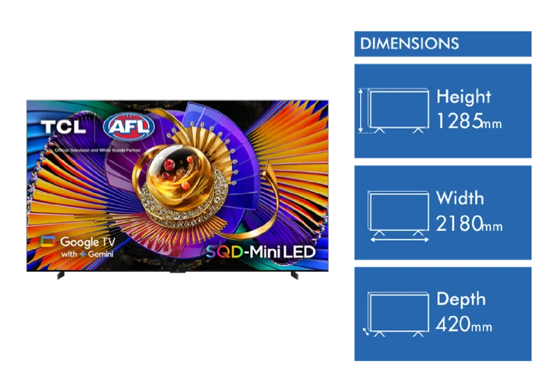 TCL 98" C7L Premium SQD-MINI LED Google TV with Gemini 2026
