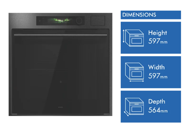 ASKO Craft Frame 60cm Combi Steam Oven, Black Steel
