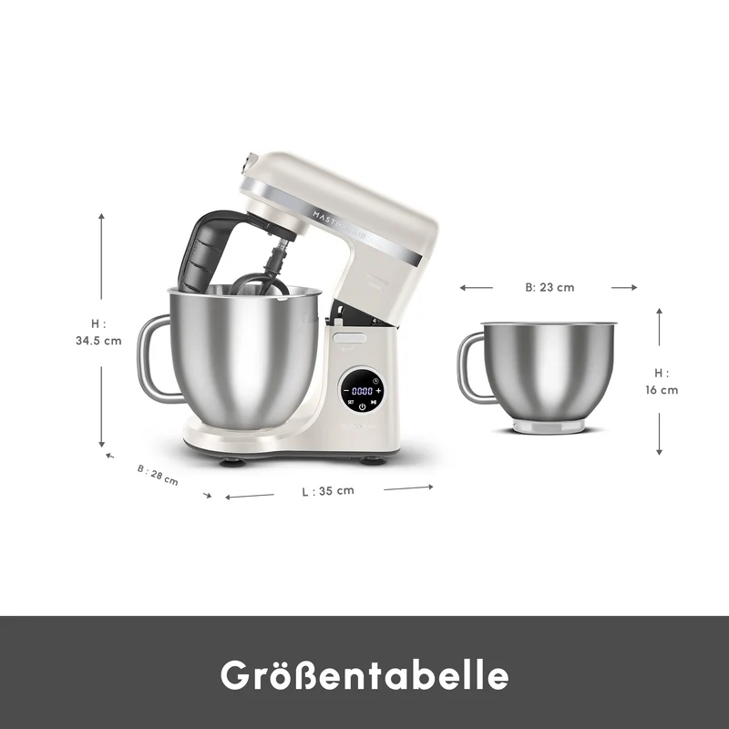 Karaca Mastermaid Chef Ultra D2000W Küchenmaschine mit Digitaldisplay Starlight 7L