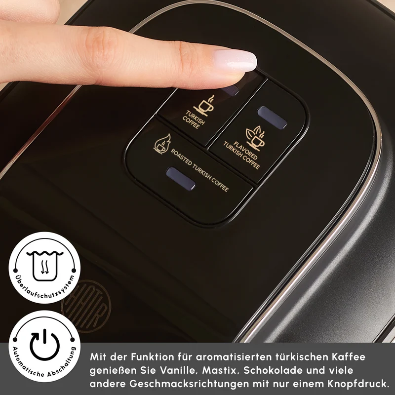 Karaca Hatır Neo Inox türkische Kaffeemaschine mit Edelstahl-Kanne