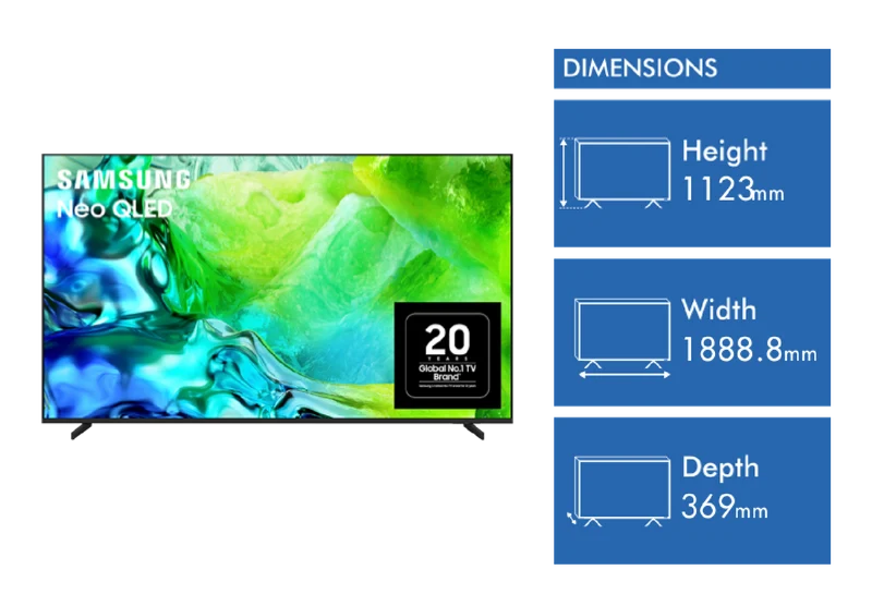 Samsung 85" QN80H NEO QLED 4K Mini LED Smart AI TV 2026