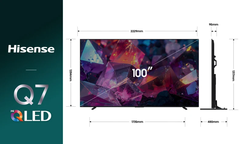 Hisense 100" Q7SAU 4K Hi-QLED 144Hz Smart TV 2026