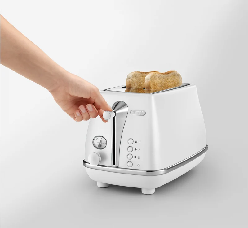 DeLonghi Icona Capitals 2 Slice Toaster Helsinki White