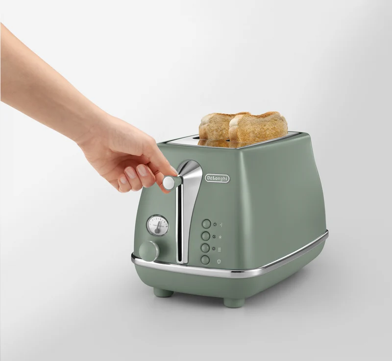 DeLonghi Icona Capitals 2 Slice Toaster Copenhagen Green