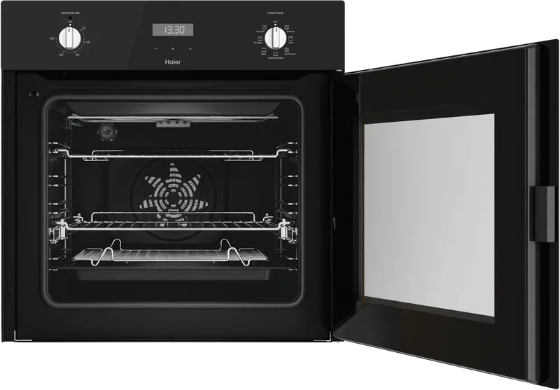 Haier 60cm Built In Oven 7 Function Side Opening Door Black