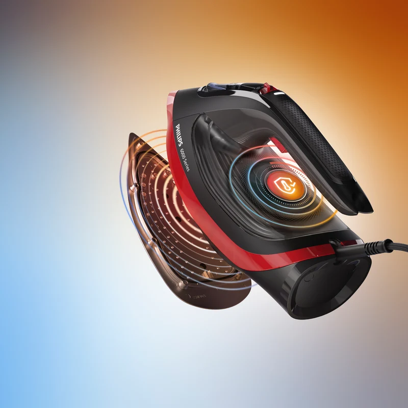 Philips OptimalTEMP 6000 Series Steam Iron Red / Black
