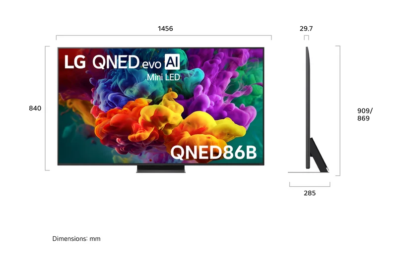 LG 65" QNED86B EVO AI Mini LED 4K Smart TV 2026