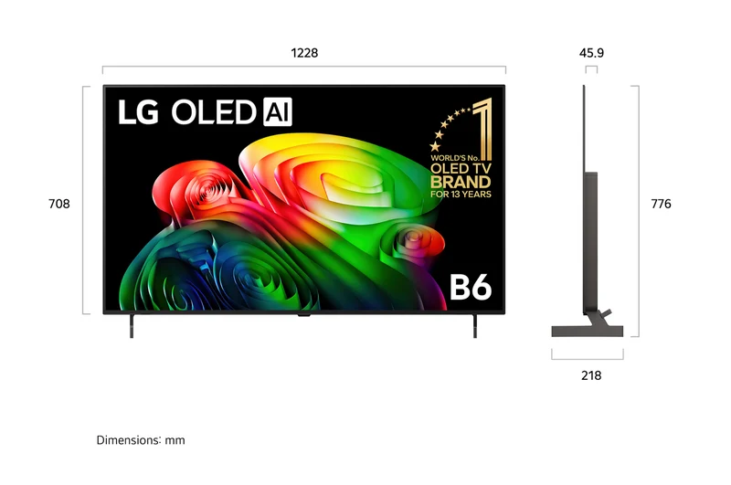 LG 55" OLED AI B6 4K Smart TV 2026