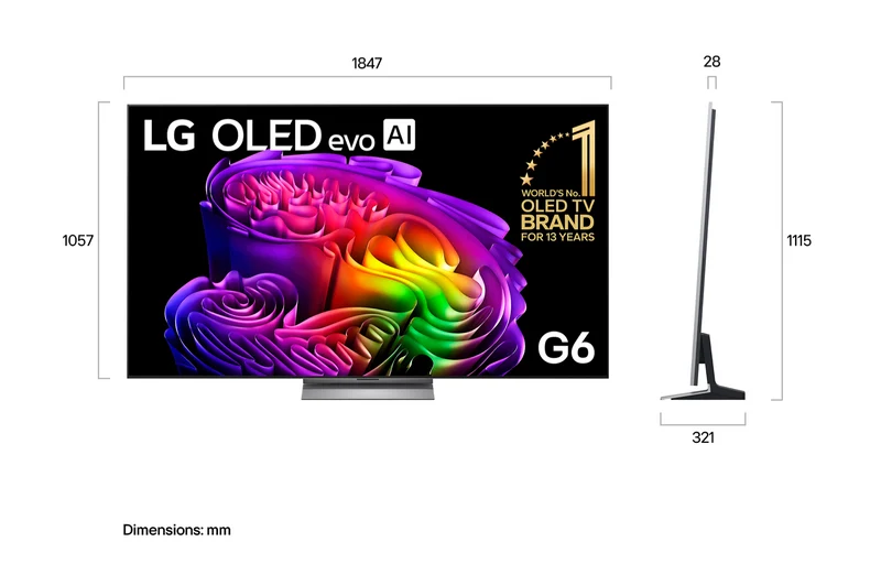 LG 83" OLED EVO AI G6 4K Smart TV 2026