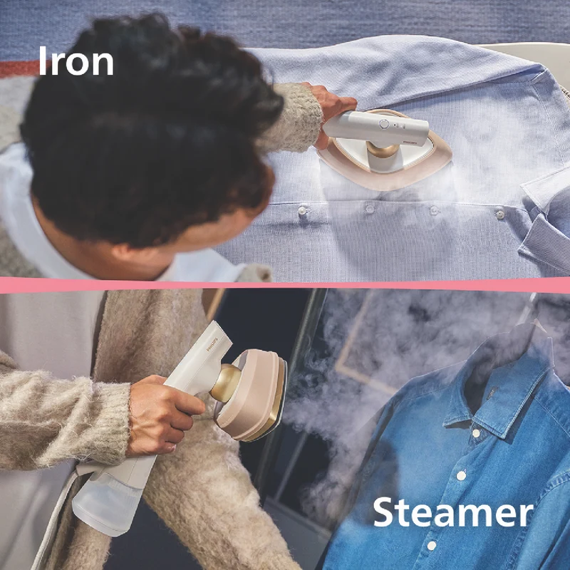 Philips OneTurn Hybrid Iron And Steamer Silk White