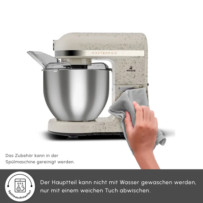 Karaca Mastermaıd Chef Pro Doppelarm Standmixer Soft Cream, 5L, 1500W