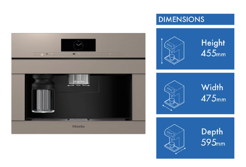 Miele Vitroline Built-in Coffee Machine, Pearl Beige