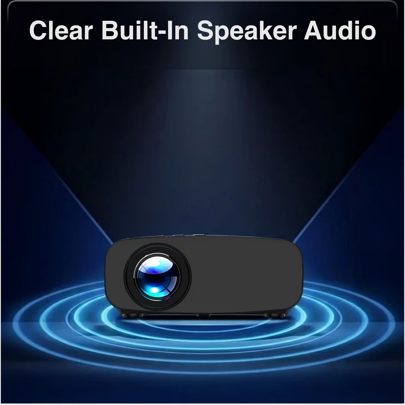 Laser 720P LED Projector with 150ANSI lumen Black