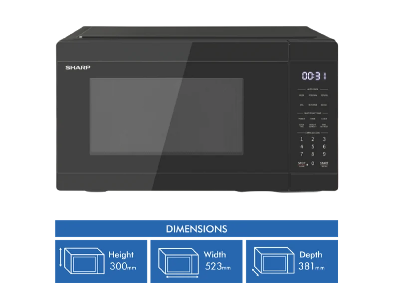 Sharp 31L 1000W Microwave Black