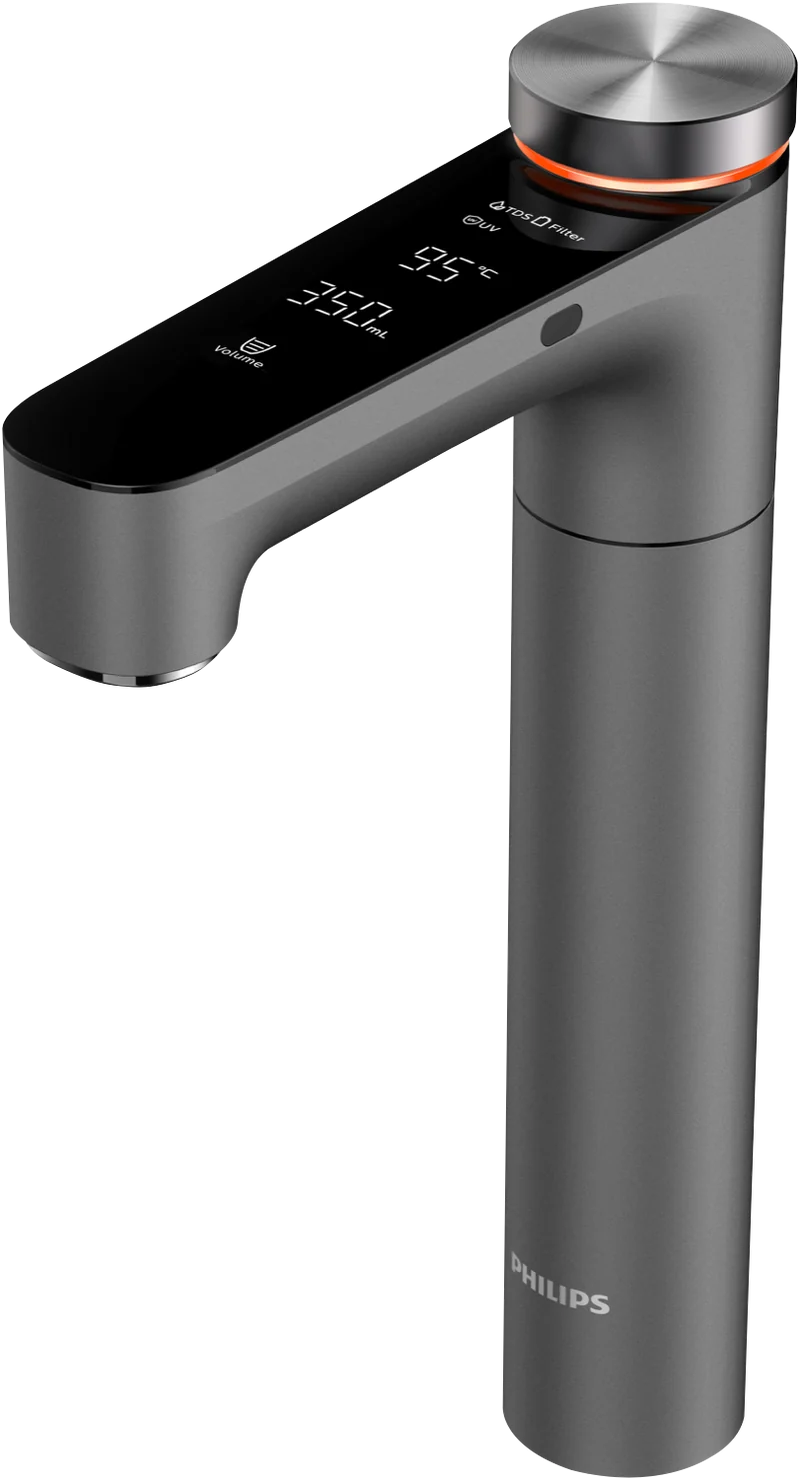 Philips Reverse Osmosis Purification Tap, Instant Chilled and Boiling Water, Volume and Temperature Control, Dark Grey