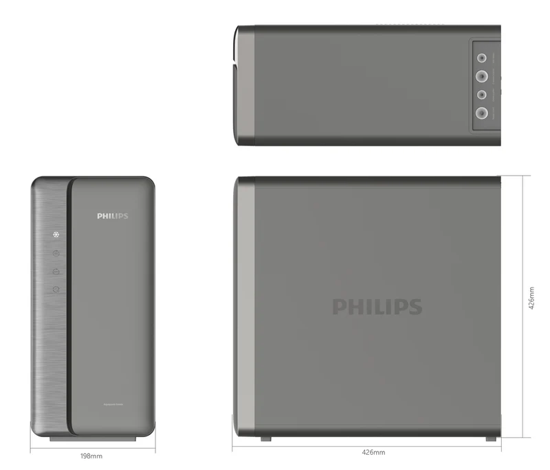 Philips Reverse Osmosis Purification Tap, Instant Chilled and Boiling Water, Volume and Temperature Control, Dark Grey