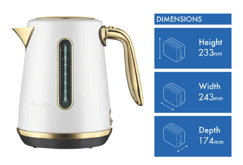 Breville The Soft Top Luxe Kettle Sea Salt Brass