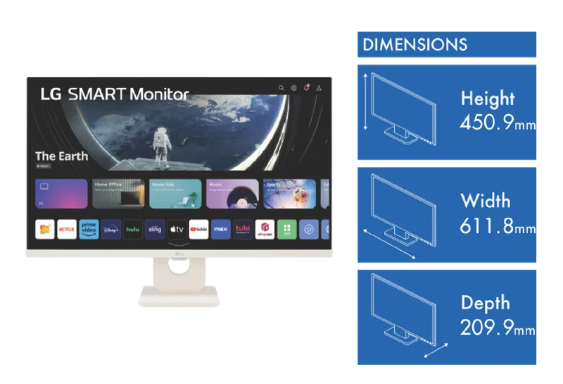 LG 27" Full HD IPS Smart Monitor with webOS