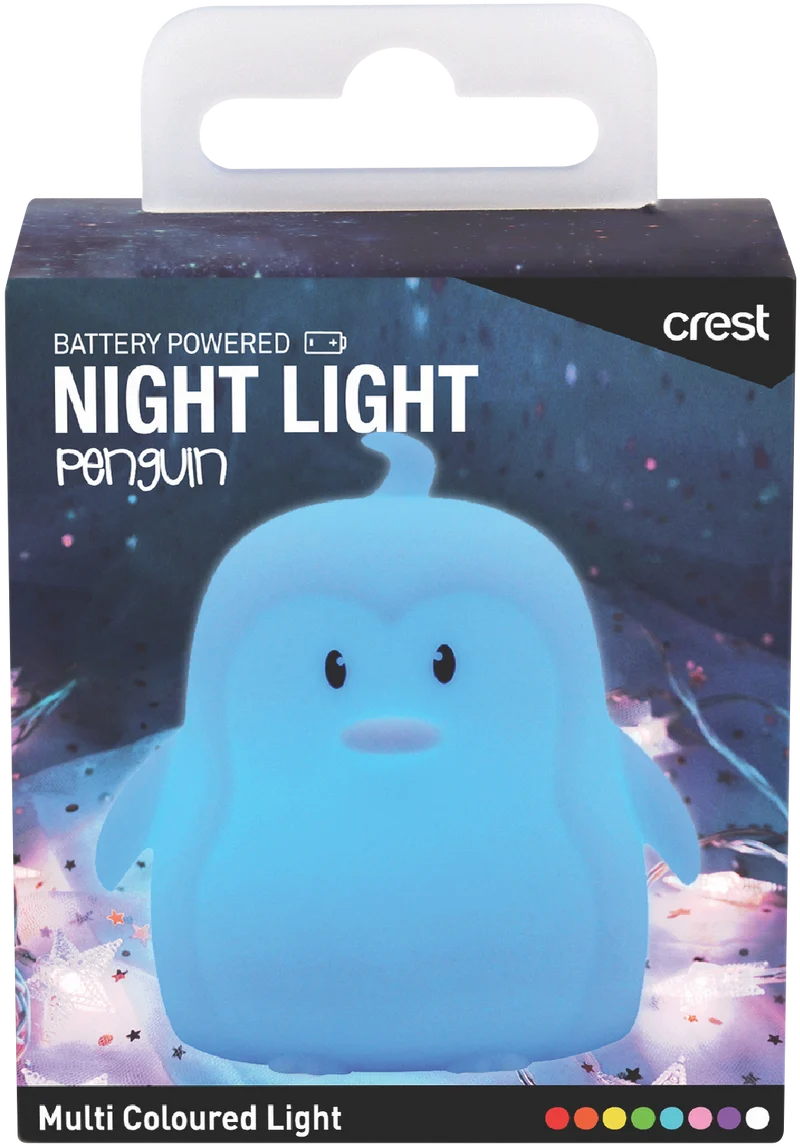 Crest Kids Multi-Coloured Mini Night Light Penguin