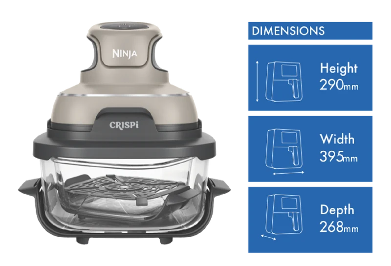 Ninja Crispi 4 In 1 Portable Glass Air Fryer Stone