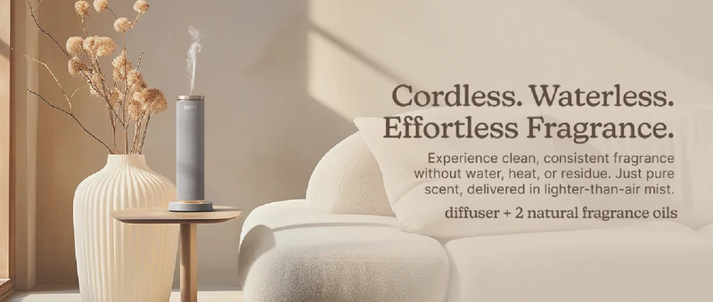 Homedics SereneScent Waterless & Wireless Diffuser Bundle