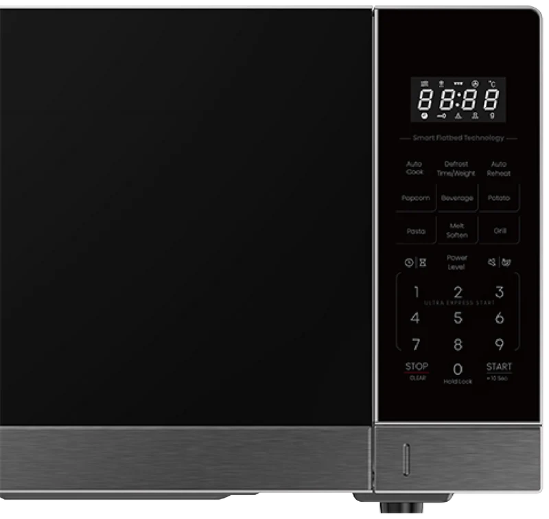 Hisense 30L 1000W Flatbed Microwave with Grill Function Dark Stainless