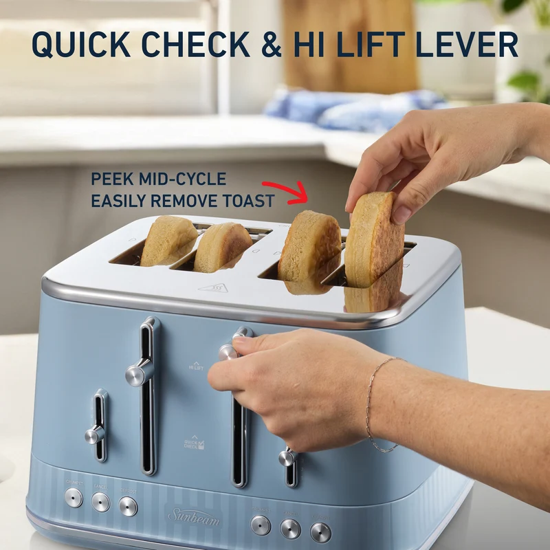 Sunbeam French Riviera 4 Slice Toaster Morning Haze