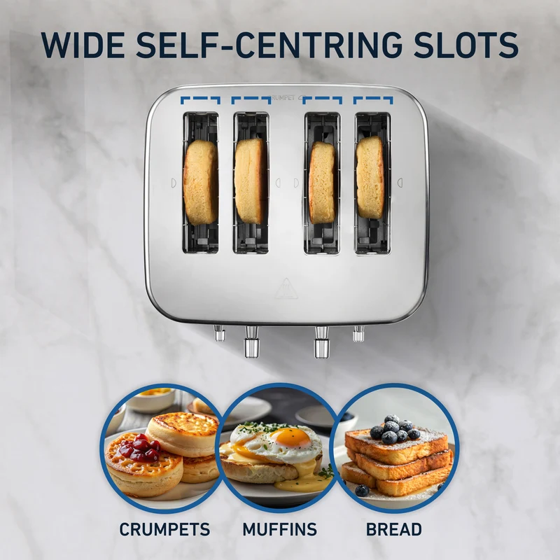 Sunbeam French Riviera 4 Slice Toaster White