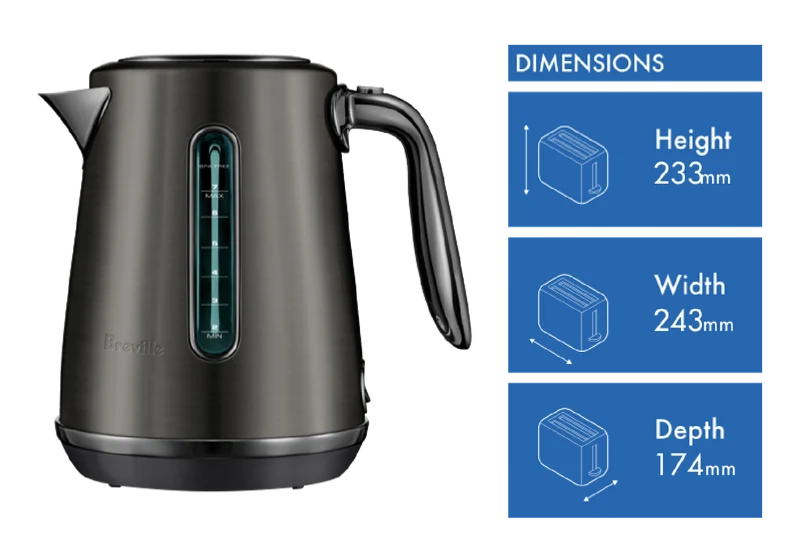 Breville The Soft Top Luxe Kettle Noir