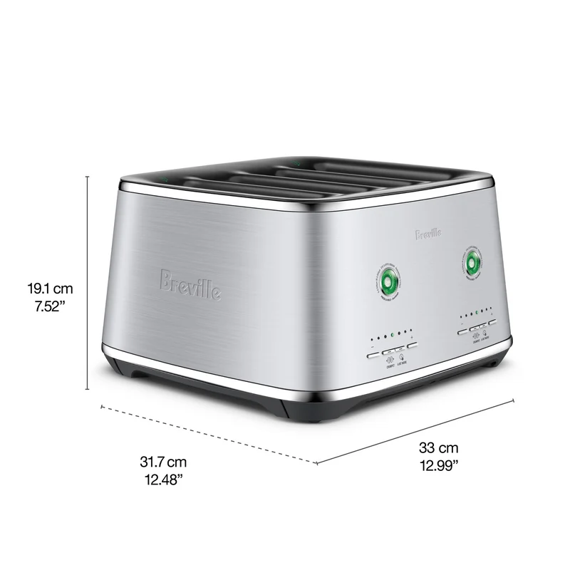 Breville The Eye Q 870 Auto 4 Slice Stainless Steel Toaster