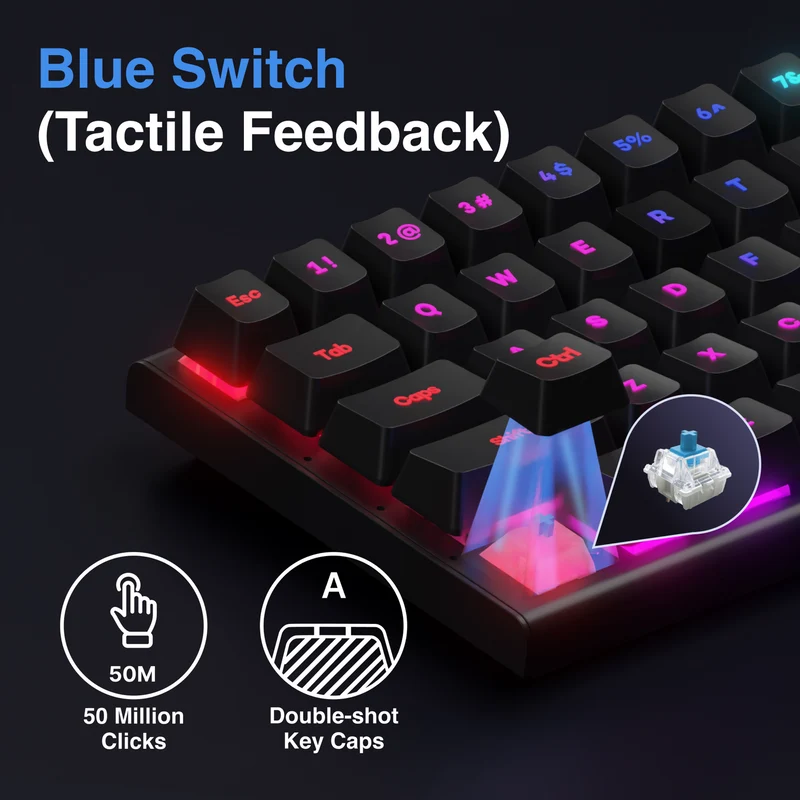 Laser Compact RBG Mechanical Gaming Keyboard