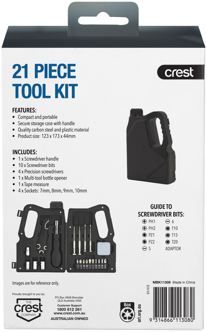 Crest Compact 21 Piece Tool Kit