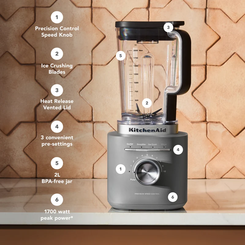 KitchenAid Pure Power Blender Charcoal Grey