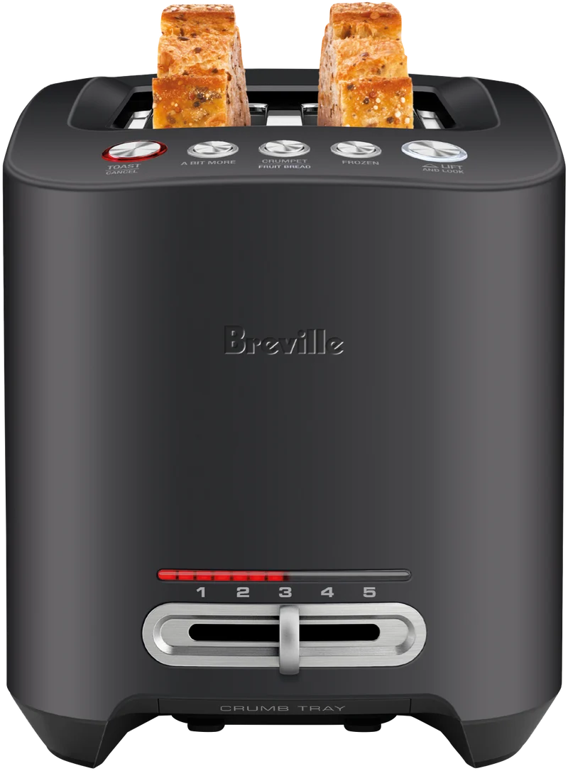 Breville The Smart Toaster 4 Slice Long Slot Black Truffle