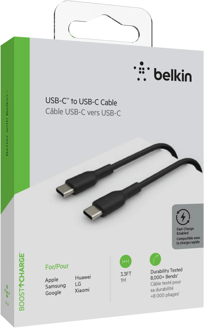 Belkin stCharge USB-C to USB-C Cable 60W 1M Black