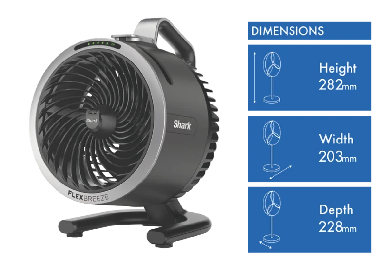 Shark FlexBreeze HydroGo Misting Portable Fan (Dark Grey)