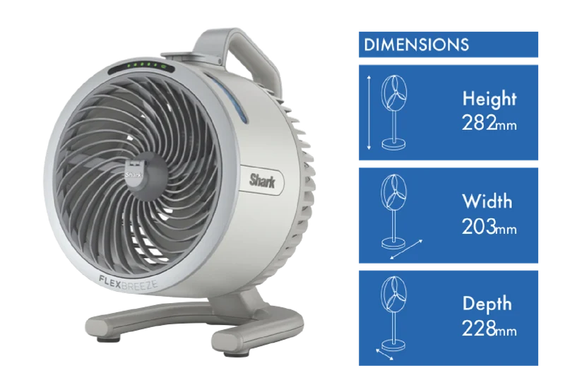 Shark FlexBreeze HydroGo Misting Portable Fan (Dove)