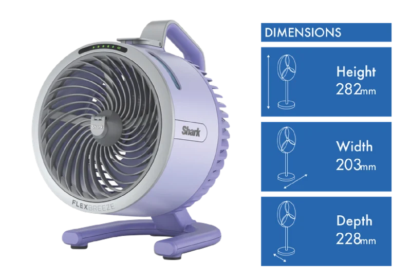 Shark FlexBreeze HydroGo Misting Portable Fan (Lilac)