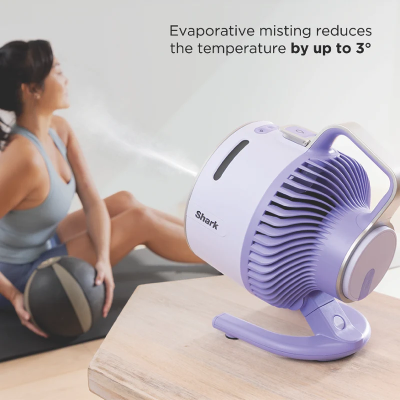 Shark FlexBreeze HydroGo Misting Portable Fan (Lilac)