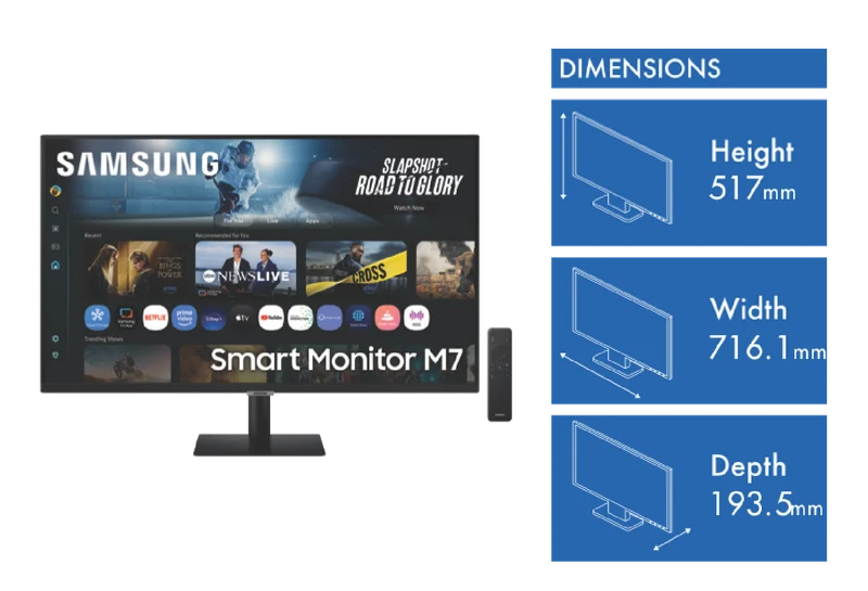 Samsung 32" M70F 4K UHD Smart Monitor