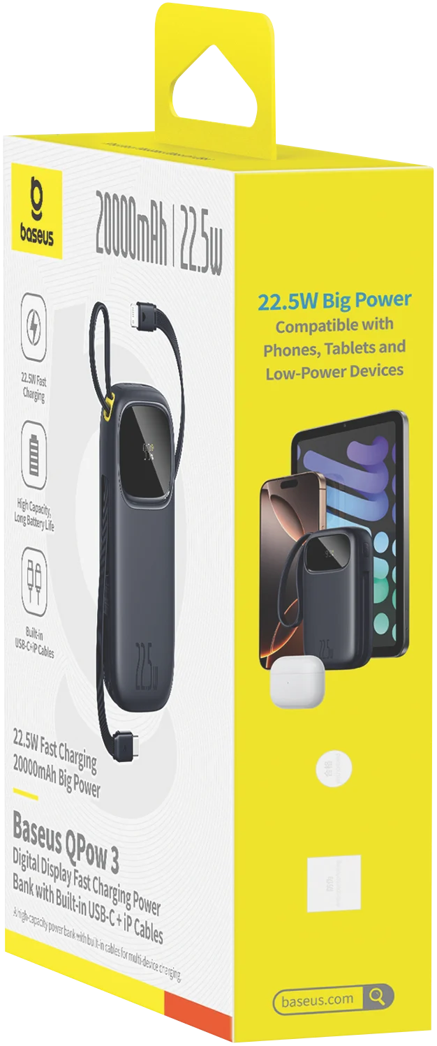 Baseus Digital Display 22.5W 20000mAh Power Bank Cosmic Black