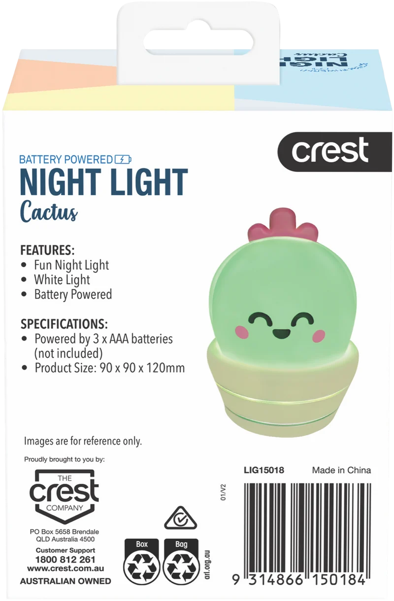 Crest Cactus Night Light