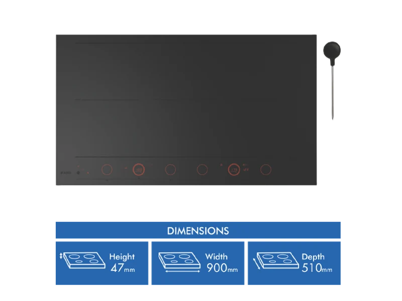 ASKO 90cm 6 Zone Celsius Induction Cooktop - Black