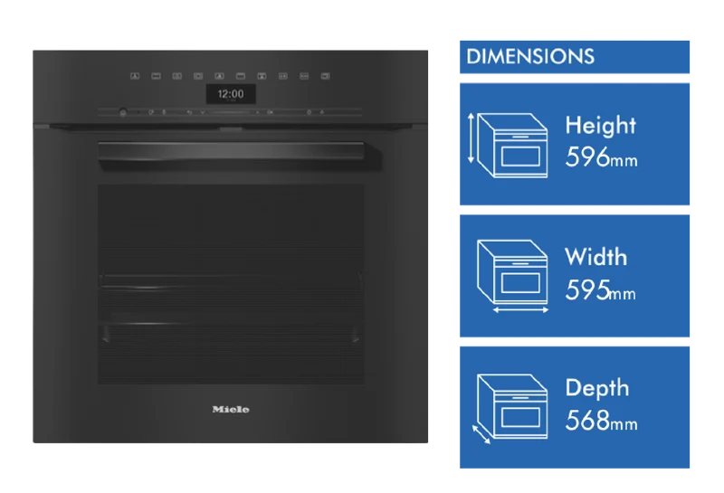 Miele 60cm 2in1 Combi Steam Oven with Rapid Cooling and Crisp Function Obsidian Black