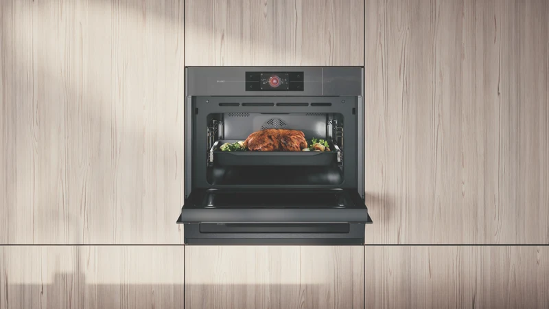 ASKO Elements 45cm Built In 5-In-1 Combi Steam Microwave Oven, Pearl Grey